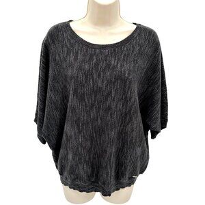 DKNY Jeans Womens Charcoal Knit Dolman Sleeve Sweater M Viscose Blend
